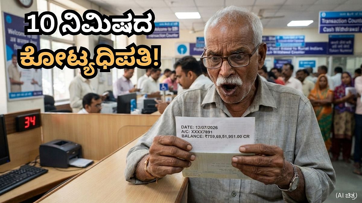 10 ನಿಮಿಷ ಕೋಟ್ಯಧಿಪತಿಯಾಗಿದ್ದ 82 ವರ್ಷದ ವೃದ್ಧ; ಆತನ ಅಕೌಂಟ್ಗೆ ಬಂತು 759 ಕೋಟಿ ರೂಪಾಯಿ!
