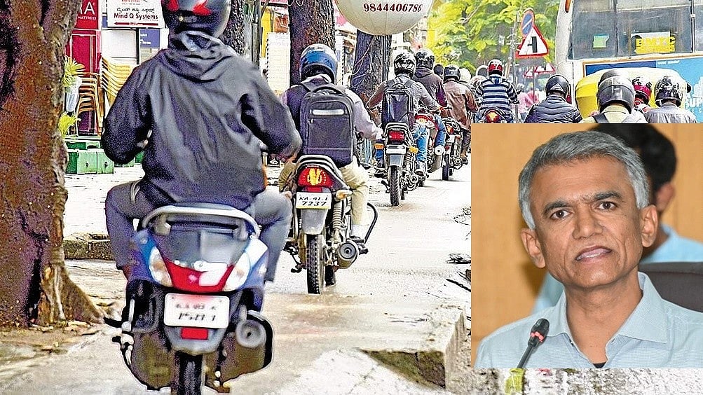 ಬೆಂಗಳೂರು ಬೈಕ್ ಸವಾರರೇ ಎಚ್ಚರ: ಪಾದಚಾರಿ ಮಾರ್ಗದಲ್ಲಿ ಬೈಕ್ ಚಲಾಯಿಸಿದರೆ 5 ಸಾವಿರ ರೂ ದಂಡ!
