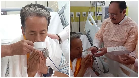 'ಉಪವಾಸ ಅಂತ್ಯ... ಹೊಣೆಗಾರಿಕೆ ಆರಂಭ': 26 ದಿನಗಳ ನಿರಾಹಾರ ಸತ್ಯಾಗ್ರಹ ಕೊನೆಗೊಳಿಸಿ ಸೋನಂ ವಾಂಗ್ಚುಕ್ ಹೇಳಿದ್ದೇನು? Video