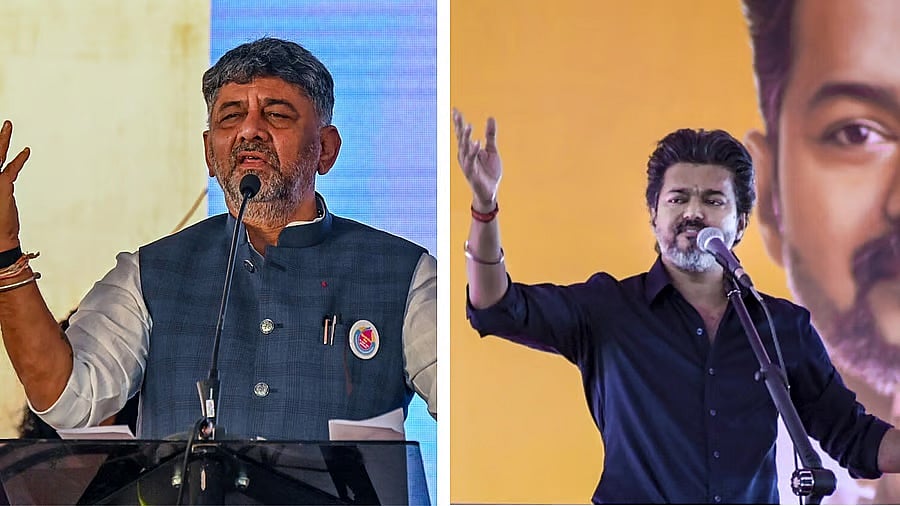ರಾಜ್ಯವು ಎಲ್ಲರೊಂದಿಗೂ ಮಾತುಕತೆ ನಡೆಸಲು ಸಿದ್ಧವಿದೆ: ತಮಿಳುನಾಡು CM ವಿಜಯ್ ಜೊತೆ ಸಭೆ ಬಗ್ಗೆ ಗುಟ್ಟು ಬಿಟ್ಟುಕೊಡದ ಡಿ.ಕೆ ಶಿವಕುಮಾರ್