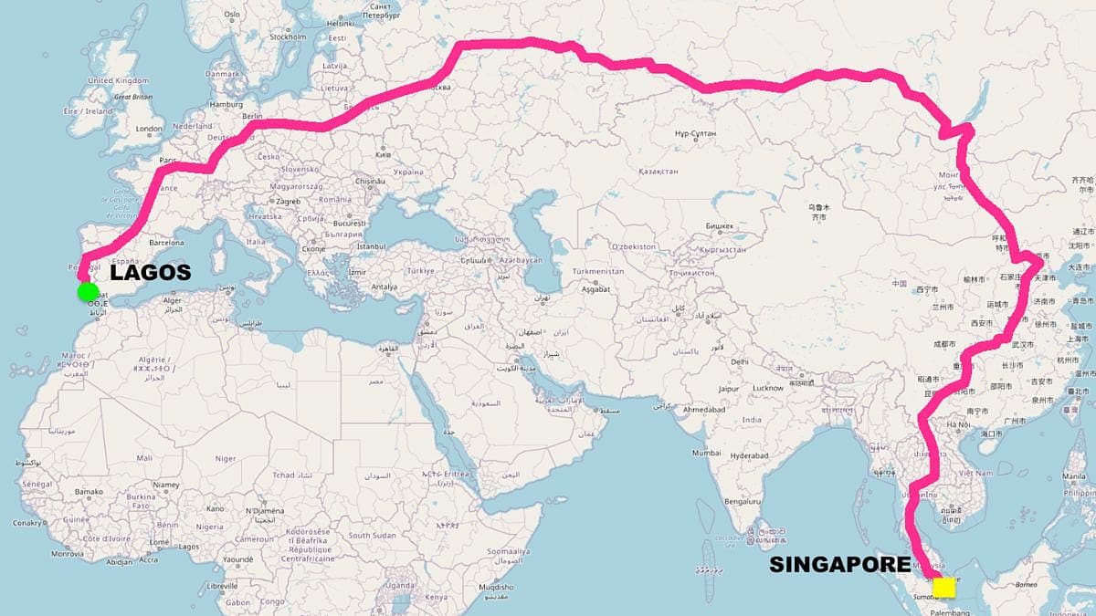 World's Longest Train Journey