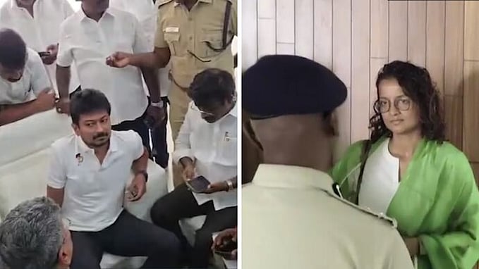 'ಅವರು ಶೌಚಾಲಯದಲ್ಲಿದ್ದಾರೆ, ಸ್ವಲ್ಪ ಟೈಂ ಕೊಡಿ': ಉದಯನಿಧಿ ಸ್ಟಾಲಿನ್ ಪತ್ನಿ-ಪೊಲೀಸರ ನಡುವೆ ಮಾತಿನ ಚಕಮಕಿ; ವಿಡಿಯೋ ವೈರಲ್!