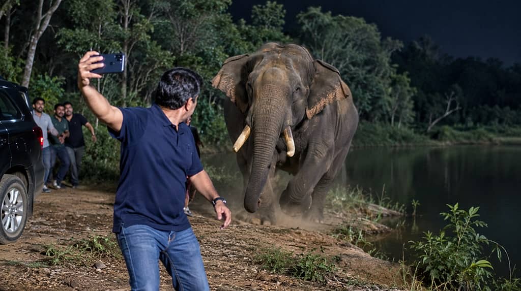 ಆನೆಯೊಂದಿಗೆ selfie ತೆಗೆಯಲು ಹೋಗಿ ಜೀವ ಕಳೆದುಕೊಂಡ ಉದ್ಯಮಿ; ಕನಕಪುರ ವನ್ಯಜೀವಿ ಅಭಯಾರಣ್ಯದಲ್ಲಿ ದುರಂತ..!
