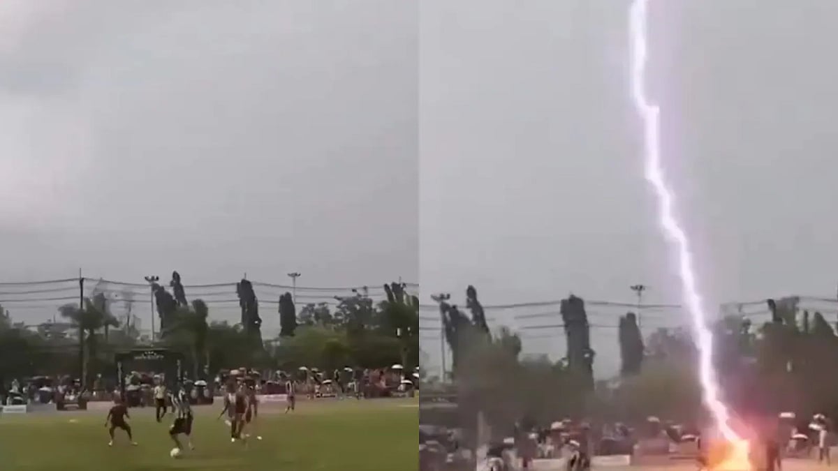 Video: ಮೈದಾನಕ್ಕೆ ಅಪ್ಪಳಿಸಿದ ಸಿಡಿಲು; ಫುಟ್ಬಾಲ್ ಆಟಗಾರ ದುರಂತ ಸಾವು, 12 ಮಂದಿಗೆ ಗಾಯ