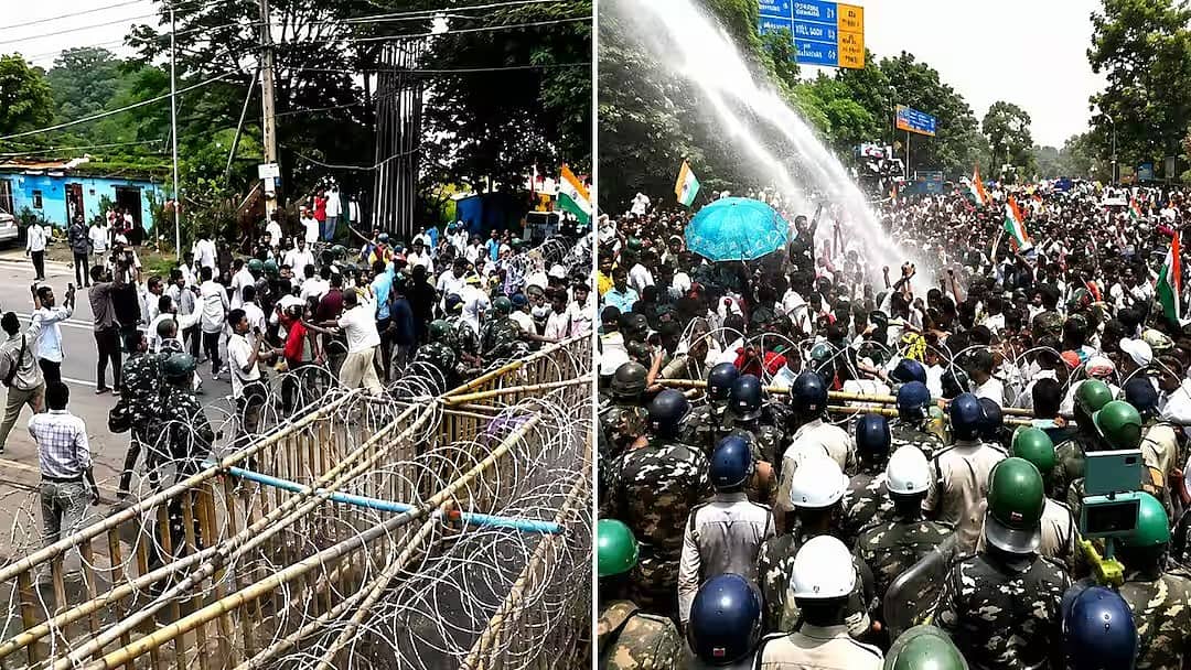 ರಾಂಚಿ ಪರೀಕ್ಷೆ ವಿವಾದ: ಬ್ಯಾರಿಕೇಡ್ ಮುರಿದು ವಿಧಾನಸಭೆಯತ್ತ ನುಗ್ಗಿದ ವಿದ್ಯಾರ್ಥಿಗಳು! ಜಲಫಿರಂಗಿ ಬಳಸಿದ ಪೊಲೀಸರು, Video