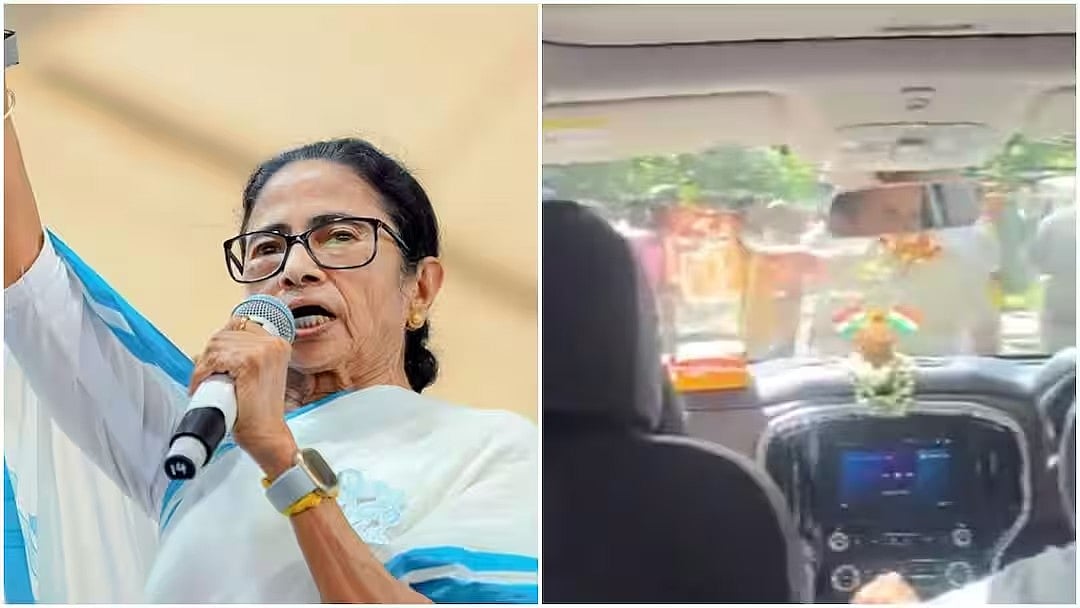 'ಕಳ್ಳಿ, ಕಳ್ಳಿ' ಅಂತಾ ಘೋಷಣೆ ಕೂಗಿ ಮಮತಾ ಬ್ಯಾನರ್ಜಿ ಕಾರಿನ ಮೇಲೆ ಕಲ್ಲು ತೂರಾಟ, ಕೆಸರು ಎರಚಿ ಆಕ್ರೋಶ! ಭಯಾನಕ Video