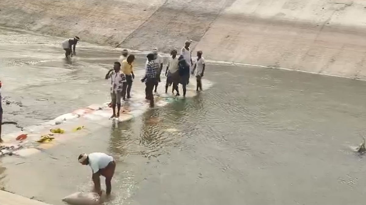 ತುಂಗಭದ್ರಾ ನೀರು ಹಂಚಿಕೆ ವಿವಾದ: ಆಂಧ್ರಪ್ರದೇಶದತ್ತ ಹರಿಯುತ್ತಿದ್ದ ನೀರು ತಡೆದ ಬಳ್ಳಾರಿ ರೈತರು, Video