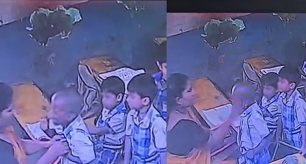 ವಿಶಾಖಪಟ್ಟಣಂ: 5 ವರ್ಷದ UKG ಬಾಲಕ ಮೃತ್ಯು; ಶಿಕ್ಷಕಿ ಹೊಡೆದು ಸಾವು ಎಂದು ಪೋಷಕರ ಆರೋಪ; Video