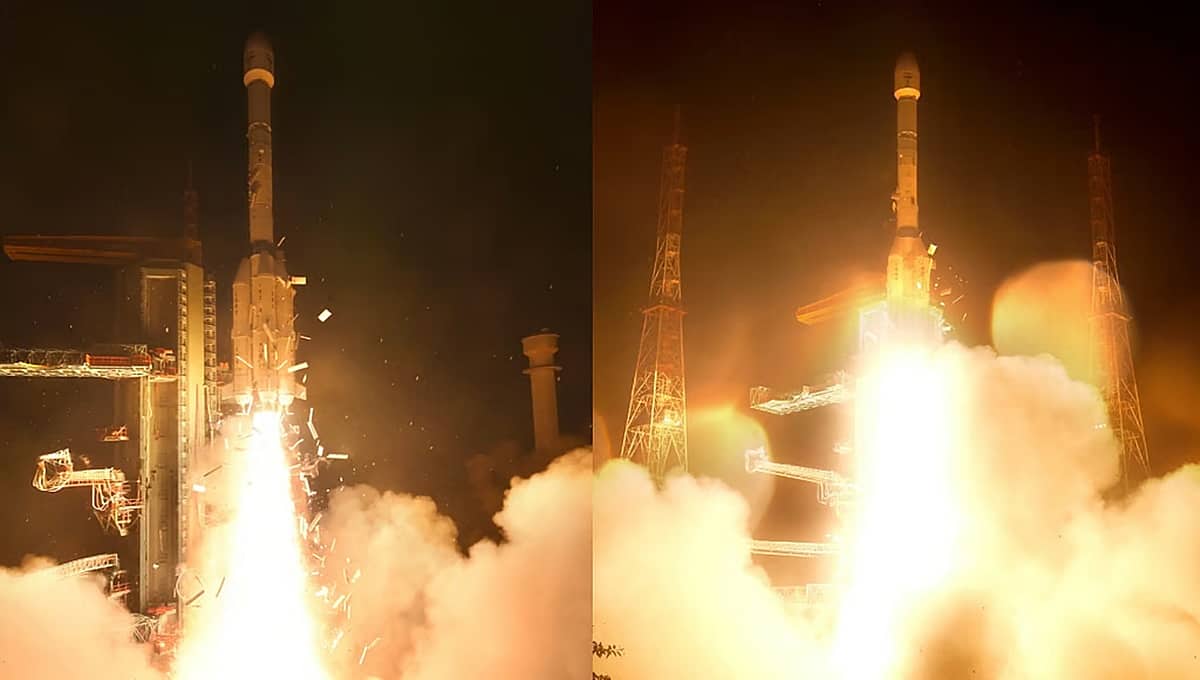 ಇಸ್ರೋದ GSLV-F17 ರಾಕೆಟ್ ಉಡಾವಣೆ ಯಶಸ್ವಿ: ಮಳೆಯ ನಡುವೆಯೂ ನಭಕ್ಕೆ ಚಿಮ್ಮಿದ ಭಾರತದ ಮೊದಲ ಭೂವೀಕ್ಷಣಾ ಉಪಗ್ರಹ; Video