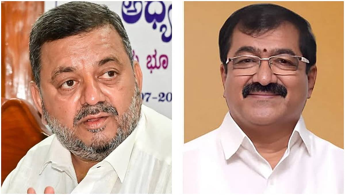 'ಬ್ಲಾಕ್ ಮಾರ್ಕೆಟ್' ಕಳ್ಳನ ಮಕ್ಕಳಿಗೆ ಸಂಸ್ಕಾರ ಎಲ್ಲಿಂದ ಬರುತ್ತೆ; ಅಪ್ಪನಿಗೆ ಹುಟ್ಟಿದ್ರೆ ನನಗೆ ಬೂಟಿನಲ್ಲಿ ಹೊಡೆಯಲಿ: ಶಾಸಕ ಬಿ.ಪಿ ಹರೀಶ್