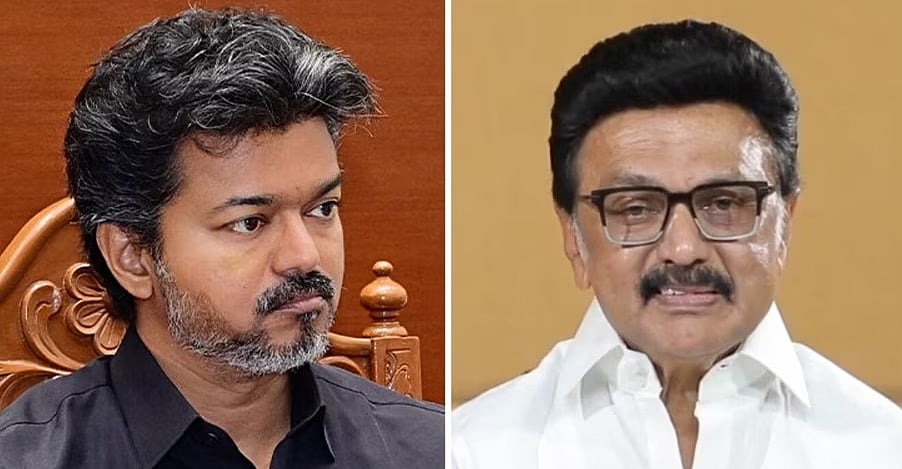 ವಿಧಾನಸಭೆಯಲ್ಲಿ ಸನ್ನೆ ವಿವಾದ: 'ರೀಲ್ಸ್ ಪೋಸ್ಟ್ ಮಾಡಿ ಸಿನಿಮಾ ಚಿತ್ರೀಕರಣದಂತೆ ಆಡಳಿತ'; ವಿಜಯ್ ವಿರುದ್ಧ ಸ್ಟಾಲಿನ್ ವಾಗ್ದಾಳಿ; Video