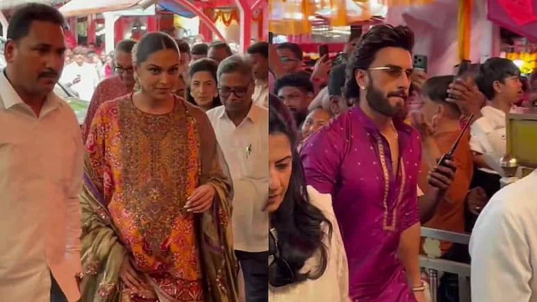ಎರಡನೇ ಮಗುವಿನ ಆಗಮನಕ್ಕೂ ಮುನ್ನ ಸಿದ್ಧಿವಿನಾಯಕ ದೇವಸ್ಥಾನಕ್ಕೆ ರಣವೀರ್ ಸಿಂಗ್-ದೀಪಿಕಾ ಪಡುಕೋಣೆ ಭೇಟಿ!