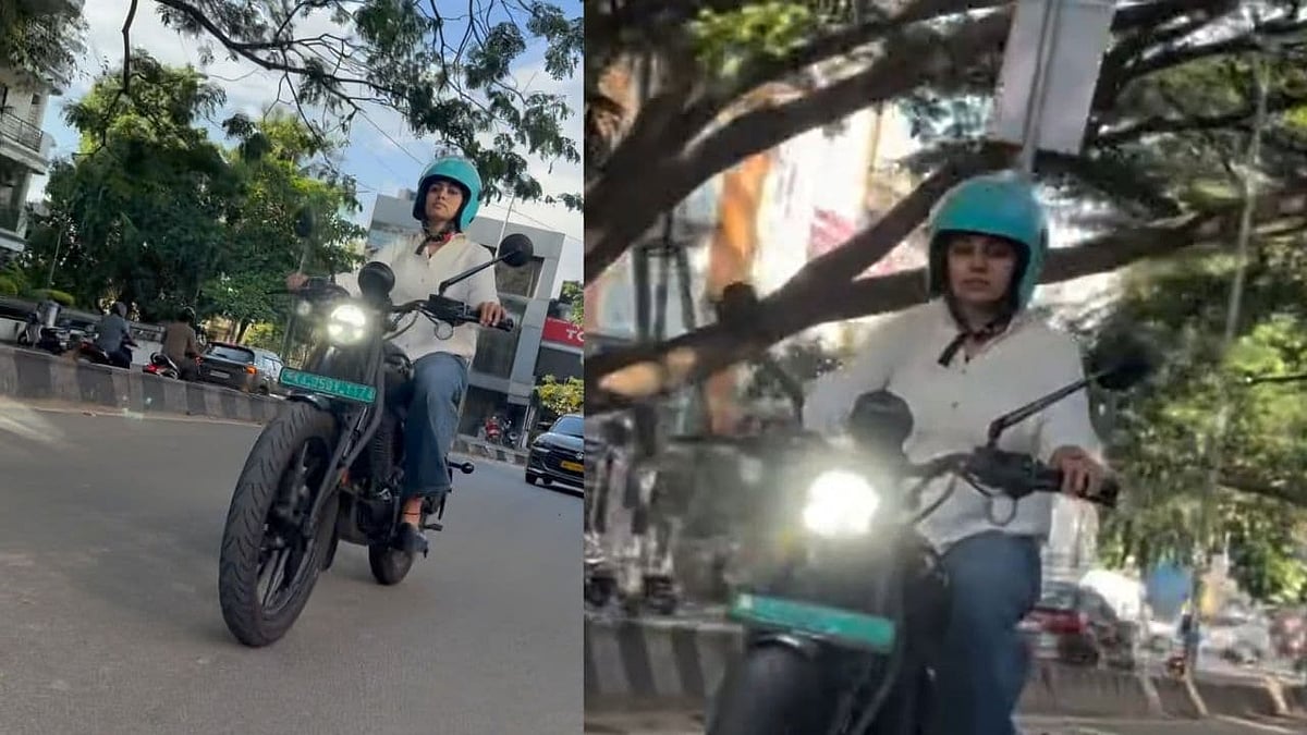 'ನನ್ನ ಪತಿ ಮಾಡಿಸುವ ಕೆಲಸಗಳು'; Royal Enfield ಇ-ಬೈಕ್ ಏರಿದ ತೇಜಸ್ವಿ ಸೂರ್ಯ ಪತ್ನಿ Sivasri Skanda; Video