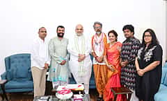 'ಹನುಮಾನ್ ಅಂಶ್' ಚಿತ್ರತಂಡ ಭೇಟಿ; ಚಿತ್ರದ ಯಶಸ್ಸಿಗೆ ಅಭಿನಂದನೆ ಸಲ್ಲಿಸಿದ ಅಮಿತ್ ಶಾ!