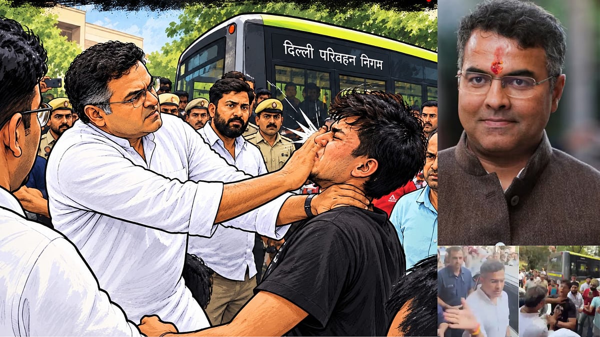 ಕಳಪೆ ರಸ್ತೆ ಪ್ರಶ್ನಿಸಿದ್ದೇ ತಪ್ಪಾಯ್ತಾ? ಸಾರ್ವಜನಿಕವಾಗಿ ಯುವಕನ ಕೆನ್ನೆಗೆ ಬಾರಿಸಿದ ಬಿಜೆಪಿ ಸಚಿವ; ಕೇಜ್ರಿವಾಲ್ ಕಿಡಿ