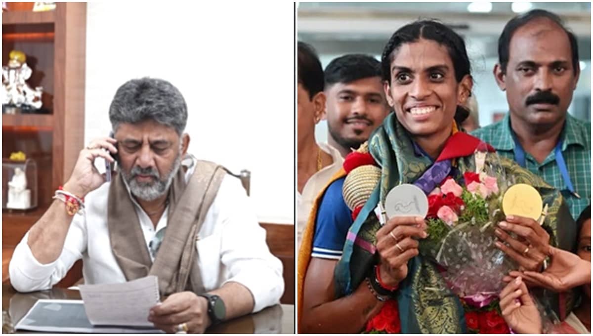 ಏಷ್ಯನ್ ಗೇಮ್ಸ್ 2026: ರಿಲೆಯಲ್ಲಿ ಚಿನ್ನದ ಪದಕ ಗೆದ್ದ ಪೂವಮ್ಮಗೆ ಸಿಎಂ ಡಿ.ಕೆ ಶಿವಕುಮಾರ್ ಅಭಿನಂದನೆ! Video