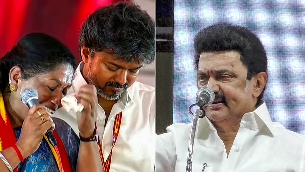 'ಅಶ್ಲೀಲ, ಅಸಭ್ಯ, ವಿಕೃತಿ': TVK ಮಹಿಳಾ ಅಭ್ಯರ್ಥಿ ಕುರಿತ ಸ್ಟಾಲಿನ್ ಹೇಳಿ ಖಂಡಿಸಿದ CM ವಿಜಯ್; ಚುನಾವಣಾ ಆಯೋಗಕ್ಕೆ ದೂರು
