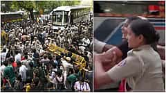 ದೆಹಲಿ ಪೊಲೀಸರ ವಿರುದ್ಧ ಲೈಂಗಿಕ ಕಿರುಕುಳ ಆರೋಪ: ಪ್ರತಿಭಟನೆ ಮುಂದುವರಿಕೆ, ಹಲವರು ವಶಕ್ಕೆ!
