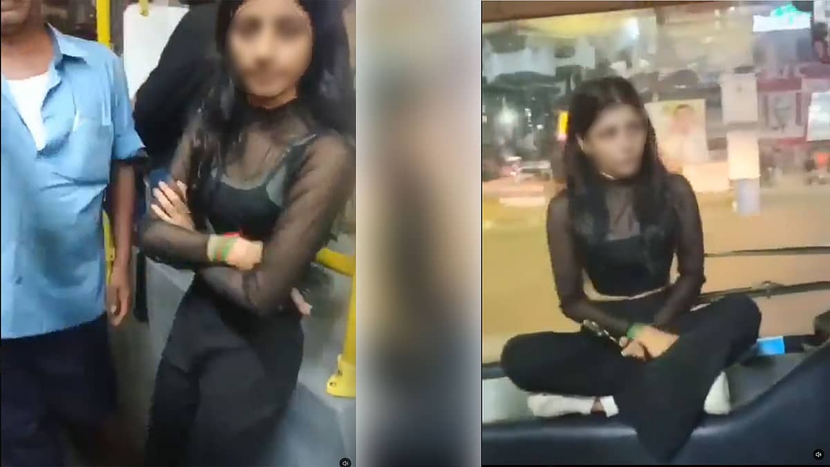 'ನಾನು ಕ್ಯಾಬ್ನಲ್ಲಿ ಓಡಾಡೋ ಹುಡುಗಿ ಕಣ್ರೋ.. ಹೋಗ್ಲಿ ಪಾಪ ಅಂತಾ ಬಸ್`ನಲ್ಲಿ ಬಂದೆ': MTC ಬಸ್ನಲ್ಲಿ ಕುಡಿದ ಮತ್ತಿನಲ್ಲಿ ಯುವತಿ ರಂಪಾಟ, Video ವೈರಲ್