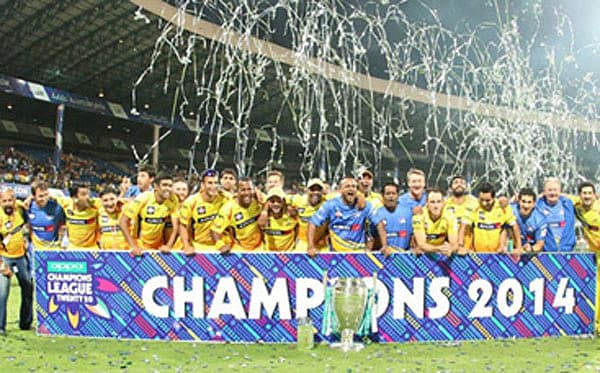 ಚೆನ್ನೈ ಸೂಪರ್ ಕಿಂಗ್ಸ್ ಚಾಂಪಿಯನ್ಸ್ ಚಿನ್ನಸ್ವಾಮಿ ಕ್ರೀಡಾಂಗಣದಲ್ಲಿ ನಡೆದ 2014ರ ಚಾಂಪಿಯನ್ಸ್ ಲೀಗ್ ಟ್ವೆಂಟಿ-20 ಕ್ರಿಕೆಟ್ ಟೂರ್ನಿಯ ಫೈನಲ್ನಲ್ಲಿ ಚೈನ್ನೈ ಸೂಪರ್ ಕಿಂಗ್ಸ್ ತಂಡ ಕೋಲ್ಕತ್ತ ನೈಟ್ ರೈಡರ್ಸ್ ತಂಡವನ್ನು ಮಣಿಸಿ ಸತತ ಎರಡನೇ ಬಾರಿಗೆ ಚಾಂಪಿಯನ್ಸ್ ಆಗಿದ್ದಾರೆ.