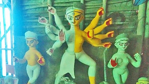 ಲೈಂಗಿಕ ಅಲ್ಪಸಂಖ್ಯಾತರ ರೂಪದ ದುರ್ಗಾದೇವಿ: ಕೊಲ್ಕೊತದಲ್ಲಿ ವಿಶೇಷ ಮೂರ್ತಿ