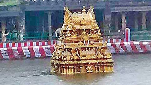 ತಿರುಪತಿಯಲ್ಲಿ ಮಳೆ, ಛತ್ರಕ್ಕೆ ನುಗ್ಗಿದ ನೀರು