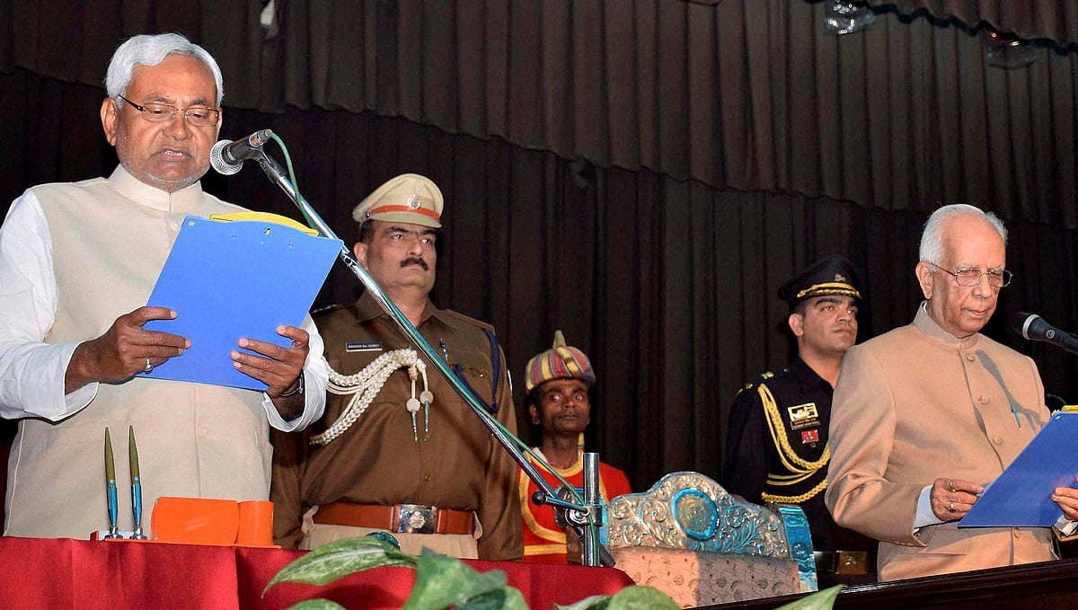 ಮತ್ತೆ ಬಿಹಾರ ಸಿಎಂ ಆಗಿ ನಿತೀಶ್ ಪ್ರಮಾಣ