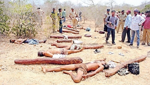 ಸಣ್ಣಪುಟ್ಟ ಗಾಯಗಳಿಗೆ ೯೬ ಘಂಟೆಗಳ ಕಾಲ ಆಸ್ಪತ್ರೆ ಸೇರಿದ್ದ ಆಂಧ್ರ ಎನ್ಕೌಂಟರ್ ಪೊಲೀಸರು