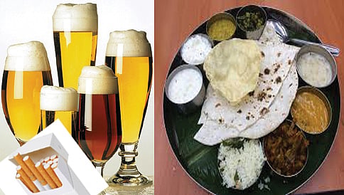 ದುಬಾರಿಯಾಗಲಿದೆ ಸಿಗರೆಟ್‌, ಮದ್ಯ ಮತ್ತು ಊಟ