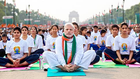 ಯೋಗ ಮಾಡಿದ ಪ್ರಧಾನಿ ನರೇಂದ್ರ ಮೋದಿ