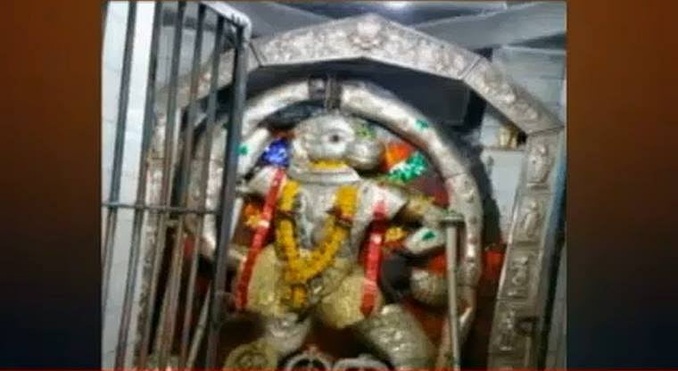 ಆಂಜನೇಯ ಸ್ವಾಮಿ ದೇಗುಲದಲ್ಲಿ ಲಕ್ಷಾಂತರ ಮೌಲ್ಯದ ಚಿನ್ನಾಭರಣ ಕಳವು