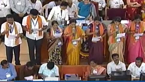 ಬಿಬಿಎಂಪಿ ನೂತನ ಸದಸ್ಯರಿಂದ ಪ್ರಮಾಣವಚನ ಸ್ವೀಕಾರ