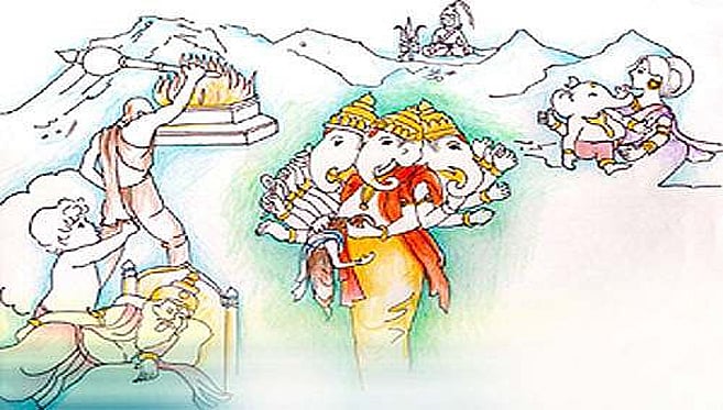 ಗಣೇಶ ರಾಕ್ಷಸ ಸಿಂಧುರಾಸುರನನ್ನು ಮರ್ಧಿಸಿದ ಕಥೆ