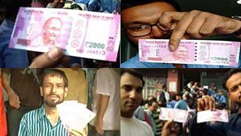 ಸೆಲ್ಫಿ ವೈರಲ್! ಹೊಸ 2000 ಮುಖಬೆಲೆಯ ನೋಟುಗಳೊಂದಿಗೆ ಸಾರ್ವಜನಿಕರ ಸೆಲ್ಫಿ