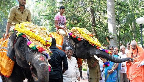 ಮೈಸೂರು ಮೃಗಾಲಯಕ್ಕೆ ಆನೆಗಳನ್ನು ವಾಪಸ್ ನೀಡಿದ ಸುತ್ತೂರು ಮಠ
