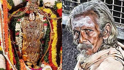 ಕೋದಂಡ ರಾಮನಿಗೆ ಬೆಳ್ಳಿ ಕಿರೀಟ ಅರ್ಪಿಸಿದ ಭಿಕ್ಷುಕ