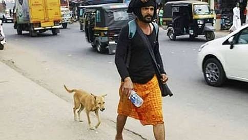 ಶಬರಿಮಲೆಗೆ ತೆರಳುತ್ತಿದ್ದ ಅಯ್ಯಪ್ಪನ ಭಕ್ತನೊಂದಿಗೆ ಸುಮಾರು 600 ಕಿ.ಮೀ ನಡೆದ ಶ್ವಾನ