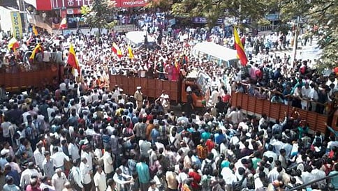 ಮಹದಾಯಿ ಹೋರಾಟಕ್ಕೆ ಸ್ಯಾಂಡಲ್ ವುಡ್ ಸಾಥ್: ತೀರ್ಪು ವಿರೋಧಿಸಿ ಬೃಹತ್ ಪ್ರತಿಭಟನಾ ಮೆರವಣಿಗೆ