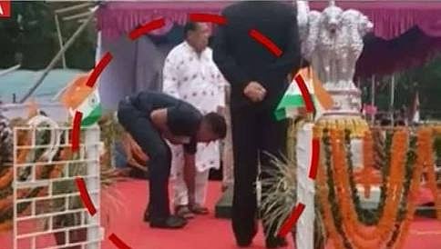 ಭದ್ರತಾ ಅಧಿಕಾರಿಯಿಂದ ಶೂ ಲೇಸ್ ಕಟ್ಟಿಸಿಕೊಂಡ ಸಚಿವ: ನಾನು ವಿಐಪಿ ಅದರಲ್ಲಿ ತಪ್ಪೇನಿದೆ? ಉದ್ಧಟನದ ಪ್ರಶ್ನೆ