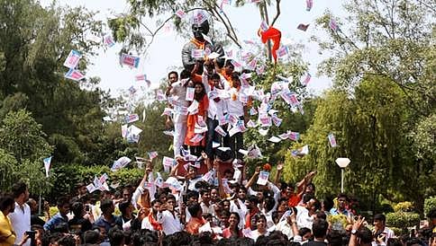 ದೆಹಲಿ ವಿವಿ ವಿದ್ಯಾರ್ಥಿ ಸಂಘ ಚುನಾವಣೆ: ಎಬಿವಿಪಿಗೆ 3, ಎನ್ಎಸ್ ಯುಐ ಗೆ ಒಂದು ಸ್ಥಾನ
