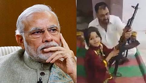 ಎಕೆ-47ನಿಂದ ಗುಂಡು ಹಾರಿಸಿ ಪ್ರಧಾನಿ ಮೋದಿಗೆ ಎಚ್ಚರಿಕೆ ನೀಡಿದ ಬಾಲಕಿ, ವಿಡಿಯೋ ವೈರಲ್