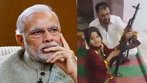 ಎಕೆ-47ನಿಂದ ಗುಂಡು ಹಾರಿಸಿ ಪ್ರಧಾನಿ ಮೋದಿಗೆ ಎಚ್ಚರಿಕೆ ನೀಡಿದ ಬಾಲಕಿ, ವಿಡಿಯೋ ವೈರಲ್