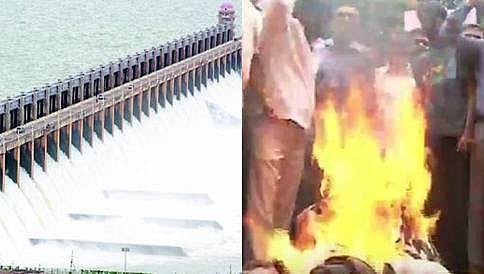 ತಮಿಳುನಾಡಿಗೆ ನೀರು: ಮಂಡ್ಯದಲ್ಲಿ 'ಕಾವೇರಿ'ದ ಪ್ರತಿಭಟನೆ