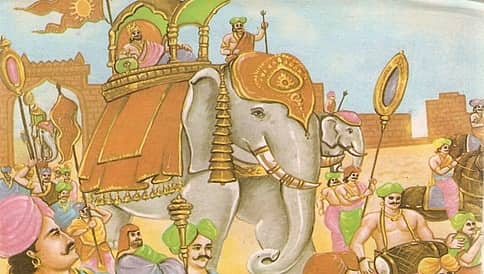 'ವರೋಪಚಾರವಾಗಿ ತಮ್ಮ ಮಾವಂದಿರು ತಮಗೆ ನೂರು ರಥಗಳನ್ನು, ನೂರು ಉಡುಗೆಗಳನ್ನು, ಹತ್ತು ಮಣ ಚಿನ್ನವನ್ನು, ನೂರು ಮಣ ಬೆಳ್ಳಿ ಕೊಡಬೇಕೆಂದಿದ್ದಾರೆ...'