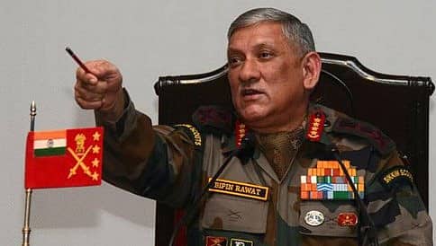 ಭಾರತೀಯ ಸೇನೆಯಲ್ಲಿ ಶಸ್ತ್ರಾಸ್ತ್ರಗಳ ಕೊರತೆ ಇಲ್ಲ: ಜನರಲ್ ಬಿಪಿನ್ ರಾವತ್