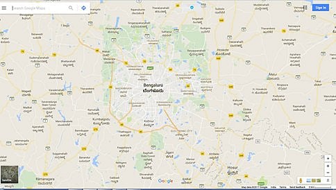 ಗೂಗಲ್ ನಕ್ಷೆಯಲ್ಲಿ ಕನ್ನಡ, ಇಂಗ್ಲೀಷ್ ನೊಡನೆ ಕನ್ನಡದಲ್ಲಿಯೂ ಇರಲಿದೆ ಸ್ಥಳಗಳ ಹೆಸರು