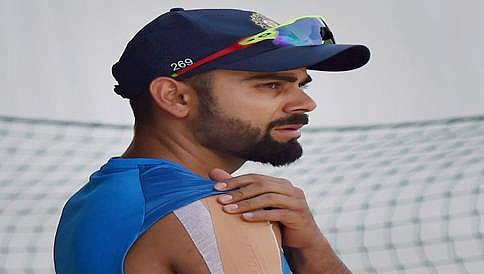 ಭುಜದ ಗಾಯ: ಧರ್ಮಶಾಲಾ ಟೆಸ್ಟ್ಗೆ ನಾಯಕ ಕೊಹ್ಲಿ ಅಲಭ್ಯ?