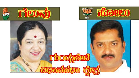 ಗುಂಡ್ಲುಪೇಟೆಯಲ್ಲಿ ಕಾಂಗ್ರೆಸ್ ಅಭ್ಯರ್ಥಿ ಗೀತಾ ಮಹದೇವ ಪ್ರಸಾದ್ ಜಯಭೇರಿ
