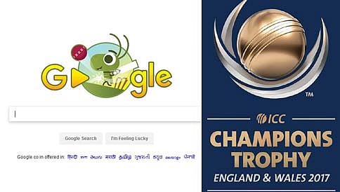 ಐಸಿಸಿ ಚಾಂಪಿಯನ್ಸ್ ಟ್ರೋಫಿ: ಕ್ರಿಕೆಟ್ ಗೇಮ್ ಡೂಡಲ್ ಬಿಡಿಸಿದ ಗೂಗಲ್