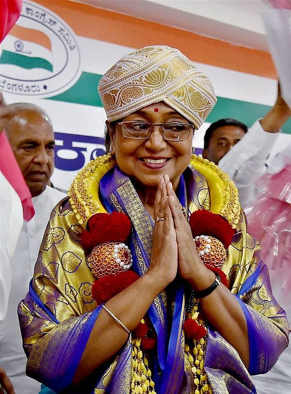 ಬೆಂಗಳೂರಿನ ಕೆಪಿಸಿಸಿ ಕಚೇರಿಯಲ್ಲಿ ಯುಪಿಎ ರಾಷ್ಟ್ರಪತಿ ಅಭ್ಯರ್ಥಿ ಮೀರಾ ಕುಮಾರ್